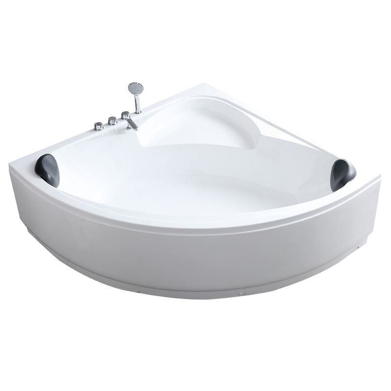 Back to Wall Corner Bathtub Modern Antique Finish Soaking Bath Tub Clearhalo 'Bathroom Remodel & Bathroom Fixtures' 'Bathtubs' 'Home Improvement' 'home_improvement' 'home_improvement_bathtubs' 'Showers & Bathtubs' 1200x1200_2953036a-b9f2-4211-a3bb-6b2f14143392