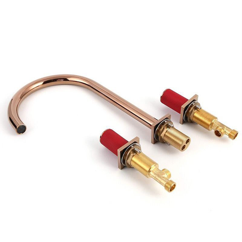 Luxury Vessel Sink Faucet Knob Handle 3 Holes Gooseneck Circular Vessel Faucet Clearhalo 'Bathroom Remodel & Bathroom Fixtures' 'Bathroom Sink Faucets' 'Bathroom Sinks & Faucet Components' 'bathroom_sink_faucets' 'Home Improvement' 'home_improvement' 'home_improvement_bathroom_sink_faucets' 1200x1200_29614ef6-2d3c-4430-831b-a21b955b7daa