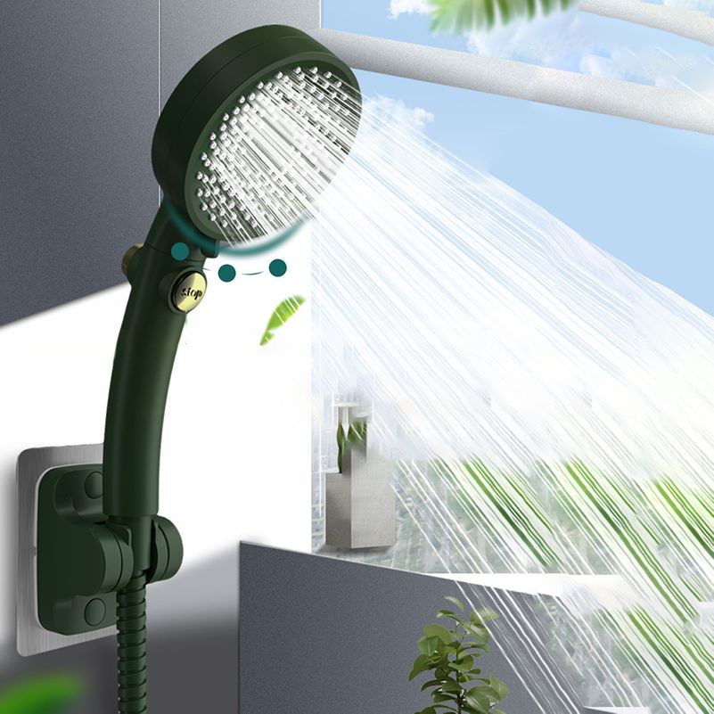 Plastic Hand Shower Round Adjustable Spray Pattern Hand Shower Clearhalo 'Bathroom Remodel & Bathroom Fixtures' 'Home Improvement' 'home_improvement' 'home_improvement_shower_heads' 'Shower Heads' 'shower_heads' 'Showers & Bathtubs Plumbing' 'Showers & Bathtubs' 1200x1200_2968a63f-79f8-494a-b138-b417e8939561
