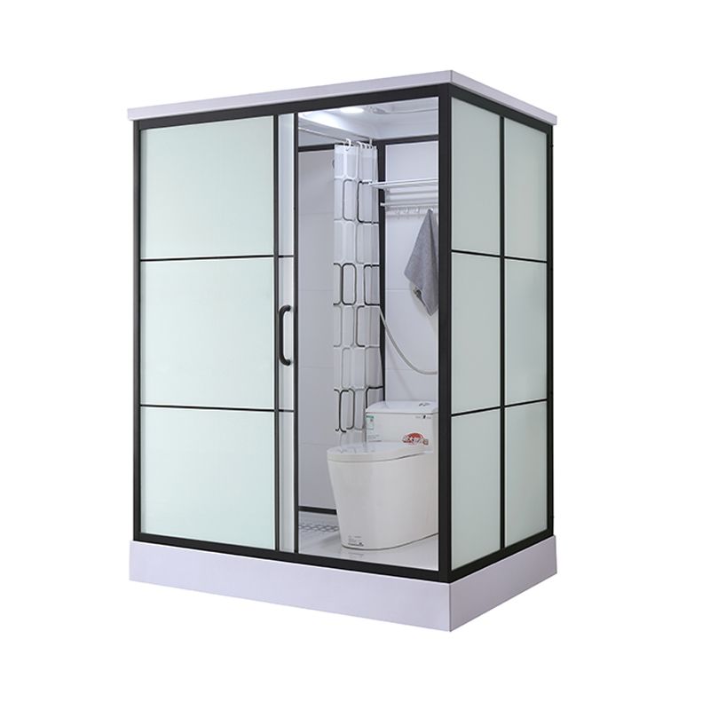Black Framed Shower Stall with White Base Tempered Glass Shower Stall Clearhalo 'Bathroom Remodel & Bathroom Fixtures' 'Home Improvement' 'home_improvement' 'home_improvement_shower_stalls_enclosures' 'Shower Stalls & Enclosures' 'shower_stalls_enclosures' 'Showers & Bathtubs' 1200x1200_29a99dfe-9e89-416f-a24b-96eca5c81d8c