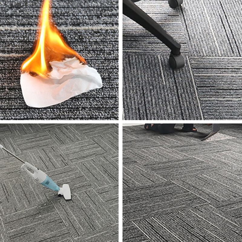 Modern Carpet Tile Level Loop Striped Print Interlocking Non-Skid Tiles and Carpet Clearhalo 'Carpet Tiles & Carpet Squares' 'carpet_tiles_carpet_squares' 'Flooring 'Home Improvement' 'home_improvement' 'home_improvement_carpet_tiles_carpet_squares' Walls and Ceiling' 1200x1200_29b0d29a-0ba2-463b-8214-378be515b40e