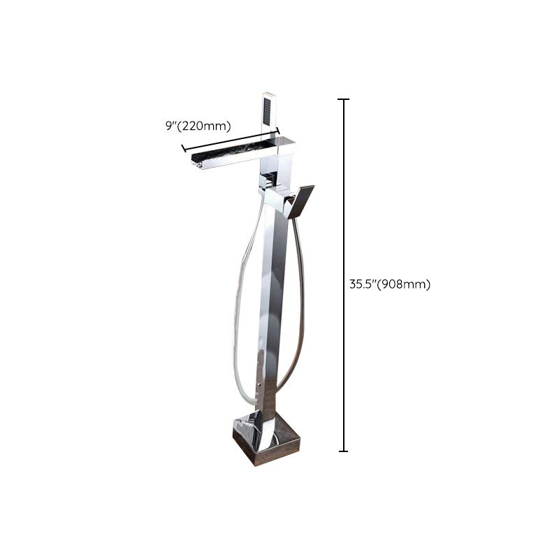 Modern Free Standing Tub Filler Faucet Copper Freestanding Tub Filler Trim Clearhalo 'Bathroom Remodel & Bathroom Fixtures' 'Bathtub Faucets' 'bathtub_faucets' 'Home Improvement' 'home_improvement' 'home_improvement_bathtub_faucets' 1200x1200_29b81259-49c3-497b-ae3b-0b4c475021af