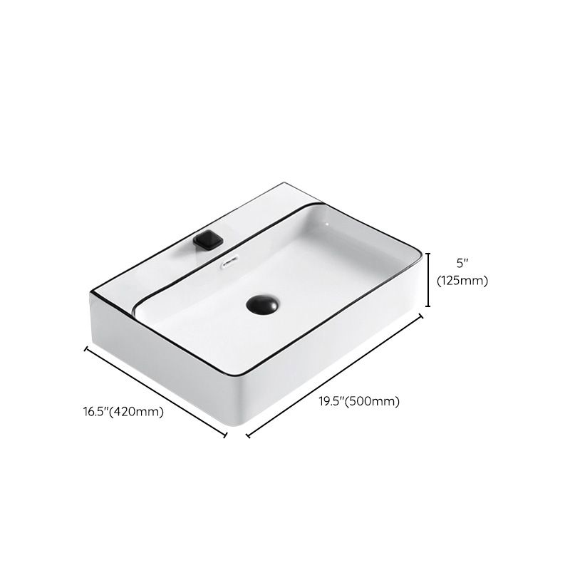 Modern Bathroom Sink Porcelain Pop-Up Drain Rectangular Vessel Sink Clearhalo 'Bathroom Remodel & Bathroom Fixtures' 'Bathroom Sinks & Faucet Components' 'Bathroom Sinks' 'bathroom_sink' 'Home Improvement' 'home_improvement' 'home_improvement_bathroom_sink' 1200x1200_29ecb069-df8c-4009-b222-0bc8a4df33cb