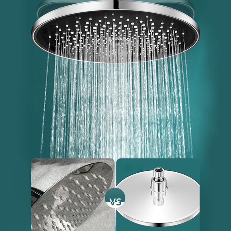 Contemporary Shower Head Combo Rain Fall Chrome Wall-Mount Shower Head Clearhalo 'Bathroom Remodel & Bathroom Fixtures' 'Home Improvement' 'home_improvement' 'home_improvement_shower_heads' 'Shower Heads' 'shower_heads' 'Showers & Bathtubs Plumbing' 'Showers & Bathtubs' 1200x1200_29f49481-4142-4490-b91c-5f22b39e73b4