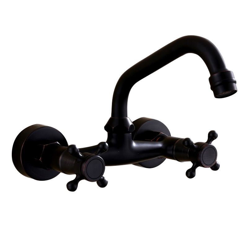 Black Wall Mounted Bathroom Faucet American Classic Widespread Sink Faucet Clearhalo 'Bathroom Remodel & Bathroom Fixtures' 'Bathroom Sink Faucets' 'Bathroom Sinks & Faucet Components' 'bathroom_sink_faucets' 'Home Improvement' 'home_improvement' 'home_improvement_bathroom_sink_faucets' 1200x1200_2a054284-79f5-4258-bf27-d77ae3f47640