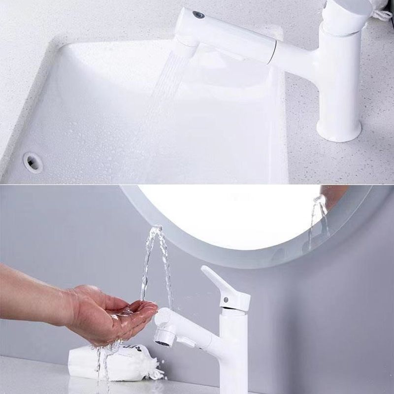 Vessel Sink Faucet Contemporary Pull-out Faucet with Swivel Spout Clearhalo 'Bathroom Remodel & Bathroom Fixtures' 'Bathroom Sink Faucets' 'Bathroom Sinks & Faucet Components' 'bathroom_sink_faucets' 'Home Improvement' 'home_improvement' 'home_improvement_bathroom_sink_faucets' 1200x1200_2a0adfad-b42c-4692-9034-b4df5bd89733