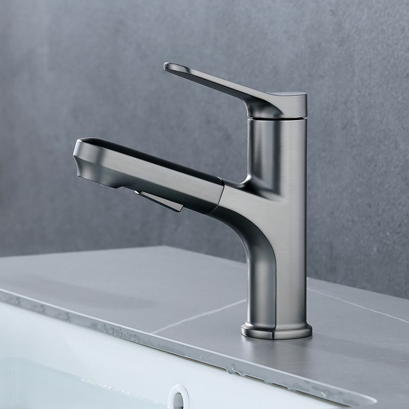 Contemporary Style Centerset Faucets Bathroom Faucets with Lever Handle Clearhalo 'Bathroom Remodel & Bathroom Fixtures' 'Bathroom Sink Faucets' 'Bathroom Sinks & Faucet Components' 'bathroom_sink_faucets' 'Home Improvement' 'home_improvement' 'home_improvement_bathroom_sink_faucets' 1200x1200_2a1690d4-1d5f-4edc-99f5-b5db33b1dc2e