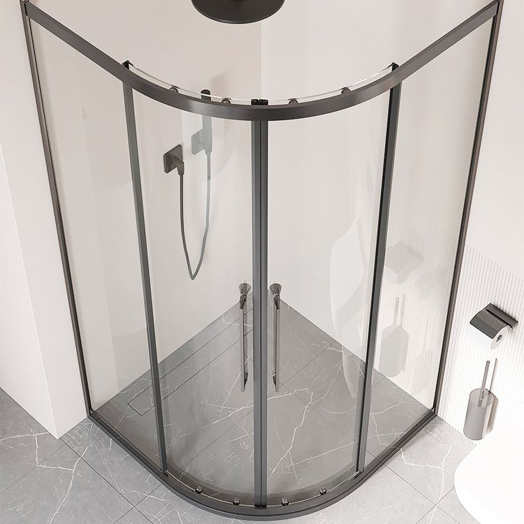 Semi-Frameless Tempered Glass Shower Enclosure with Pedestal Half-Framed Shower Enclosure Clearhalo 'Bathroom Remodel & Bathroom Fixtures' 'Home Improvement' 'home_improvement' 'home_improvement_shower_stalls_enclosures' 'Shower Stalls & Enclosures' 'shower_stalls_enclosures' 'Showers & Bathtubs' 1200x1200_2a34e5c1-34ea-4922-98f6-d6199bfcf3a8