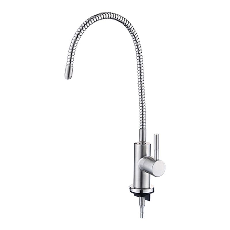 Farmhouse One Handle Kitchen Faucet High Arch Water Filler in Silver Clearhalo 'Home Improvement' 'home_improvement' 'home_improvement_kitchen_faucets' 'Kitchen Faucets' 'Kitchen Remodel & Kitchen Fixtures' 'Kitchen Sinks & Faucet Components' 'kitchen_faucets' 1200x1200_2a39d177-ba3e-402c-aa35-9756b02e6431