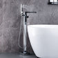Contemporary Freestanding Tub Filler Brass Tub Filler with Hand-shower Clearhalo 'Bathroom Remodel & Bathroom Fixtures' 'Bathtub Faucets' 'bathtub_faucets' 'Home Improvement' 'home_improvement' 'home_improvement_bathtub_faucets' 1200x1200_2a4cea82-6eae-4bb5-8c3c-f385e8283125