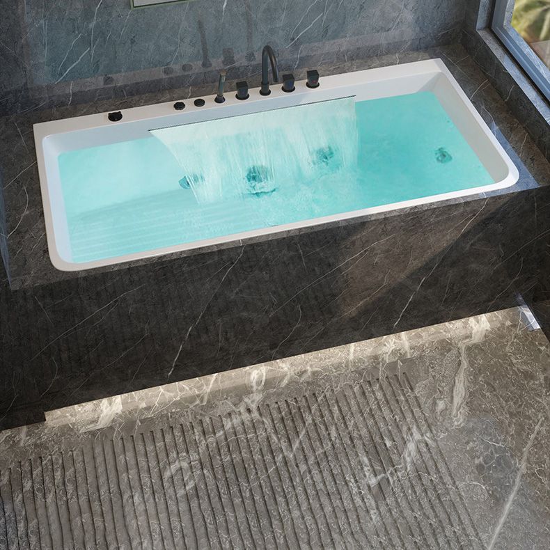 Modern Rectangular Bath Drop-in Acrylic Soaking White Bathtub Clearhalo 'Bathroom Remodel & Bathroom Fixtures' 'Bathtubs' 'Home Improvement' 'home_improvement' 'home_improvement_bathtubs' 'Showers & Bathtubs' 1200x1200_2a514556-e2cc-4a57-bdc0-4af9f2bca018