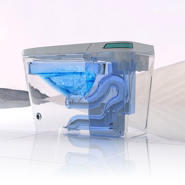 Contemporary 19.6" H White Electronic Toilet Elongated Bidet Seat Clearhalo 'Bathroom Remodel & Bathroom Fixtures' 'Bidets' 'Home Improvement' 'home_improvement' 'home_improvement_bidets' 'Toilets & Bidets' 1200x1200_2a5bf2d1-4b06-4bfa-b418-f95e6f3c85ca