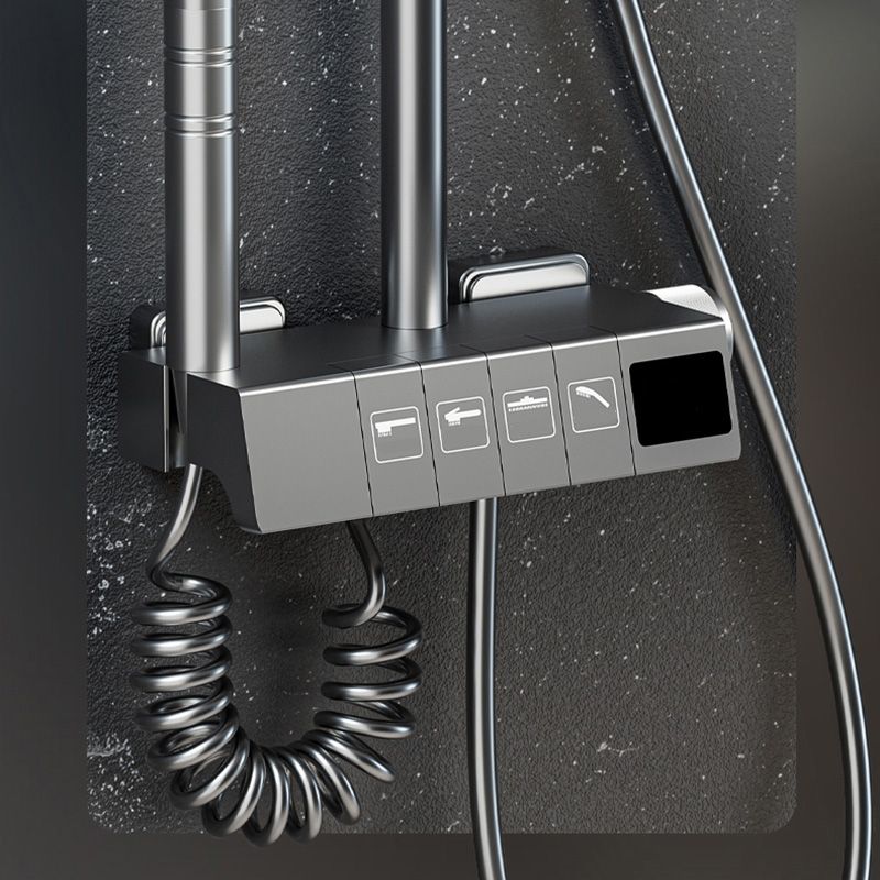 Contemporary Shower Set Slide Bar Dual Shower Head Thermostatic Wall Mounted Shower System Clearhalo 'Bathroom Remodel & Bathroom Fixtures' 'Home Improvement' 'home_improvement' 'home_improvement_shower_faucets' 'Shower Faucets & Systems' 'shower_faucets' 'Showers & Bathtubs Plumbing' 'Showers & Bathtubs' 1200x1200_2a5dbea3-34e7-4b77-b63b-ffa081023f87