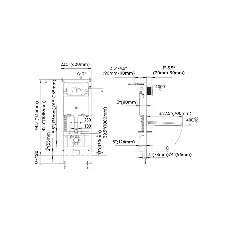Modern White Ceramic Flush Toilet Wall Hung Urine Toilet with Seat for Bathroom Clearhalo 'Bathroom Remodel & Bathroom Fixtures' 'Home Improvement' 'home_improvement' 'home_improvement_toilets' 'Toilets & Bidets' 'Toilets' 1200x1200_2a6233e3-8714-48e2-a204-b4c6daab4ebf