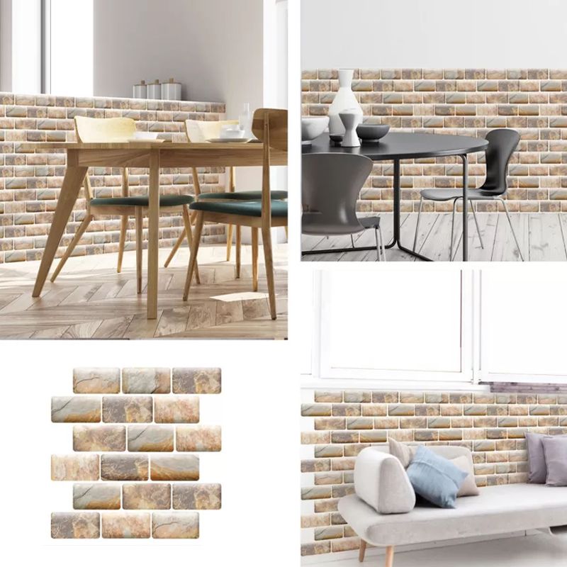 Modern Matte Peel and Stick Tile Rectangular PVC Subway Tile for Bathroom Clearhalo 'Flooring 'Home Improvement' 'home_improvement' 'home_improvement_peel_stick_blacksplash' 'Peel & Stick Backsplash Tile' 'peel_stick_blacksplash' 'Walls & Ceilings' Walls and Ceiling' 1200x1200_2a763c56-c574-4bfd-ae66-047e94bc9d3d