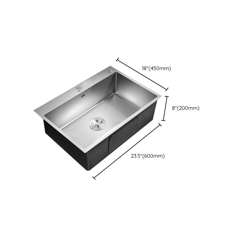 Drop-In Kitchen Sink with 2 Holes Stainless Steel Single Bowl Sink Clearhalo 'Home Improvement' 'home_improvement' 'home_improvement_kitchen_sinks' 'Kitchen Remodel & Kitchen Fixtures' 'Kitchen Sinks & Faucet Components' 'Kitchen Sinks' 'kitchen_sinks' 1200x1200_2ab7b907-afbe-4112-8359-9b3bab8ce218