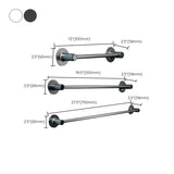 2-Piece Modern Bathroom Accessory Set Metal Slipper Rack/Towel Bar Clearhalo 'Bathroom Hardware Sets' 'Bathroom Hardware' 'Bathroom Remodel & Bathroom Fixtures' 'bathroom_hardware_sets' 'Home Improvement' 'home_improvement' 'home_improvement_bathroom_hardware_sets' 1200x1200_2abe0681-5e5f-4be7-ac62-a98d0ec5abb2