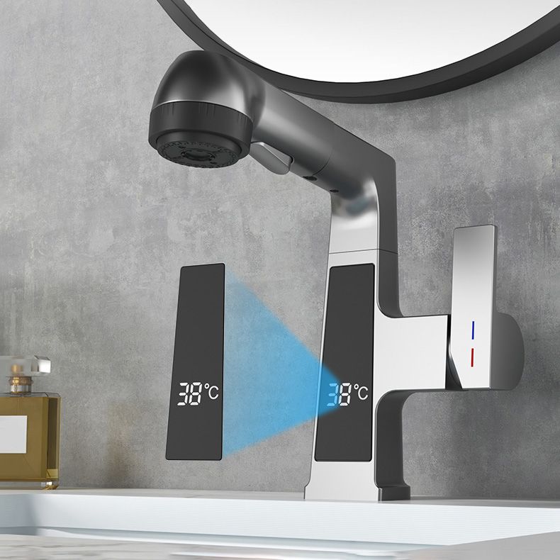 Modern Sink Faucet Pull-out Lever Handle Brass Faucet Bathroom Clearhalo 'Bathroom Remodel & Bathroom Fixtures' 'Bathroom Sink Faucets' 'Bathroom Sinks & Faucet Components' 'bathroom_sink_faucets' 'Home Improvement' 'home_improvement' 'home_improvement_bathroom_sink_faucets' 1200x1200_2ad4bf04-ecc5-45b6-9137-407f4d47664a