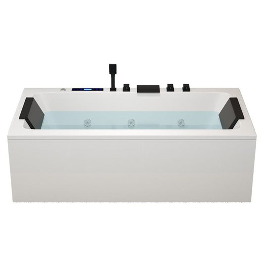 Modern Acrylic Bathtub Right-Hand Drain and Overflow Trim Bath Tub Clearhalo 'Bathroom Remodel & Bathroom Fixtures' 'Bathtubs' 'Home Improvement' 'home_improvement' 'home_improvement_bathtubs' 'Showers & Bathtubs' 1200x1200_2ad4fdc7-686d-4fd1-8db3-1c0f214551b3