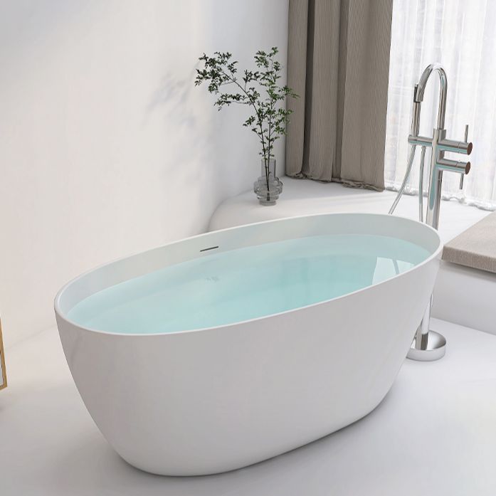 Antique Finish Stand Alone Bath Soaking Modern Oval Bath Tub Clearhalo 'Bathroom Remodel & Bathroom Fixtures' 'Bathtubs' 'Home Improvement' 'home_improvement' 'home_improvement_bathtubs' 'Showers & Bathtubs' 1200x1200_2af0071c-275c-47f1-89da-a1b517bd0ee0