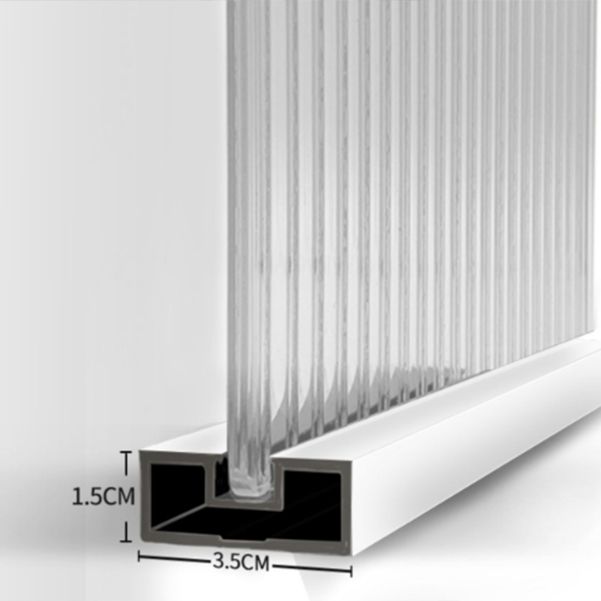 Fixed Shower Screen White Full Frame Tempered Glass Shower Door Clearhalo 'Bathroom Remodel & Bathroom Fixtures' 'Home Improvement' 'home_improvement' 'home_improvement_shower_tub_doors' 'Shower and Tub Doors' 'shower_tub_doors' 'Showers & Bathtubs' 1200x1200_2af2cedd-7f0f-4061-bc65-c1ccceec1b58