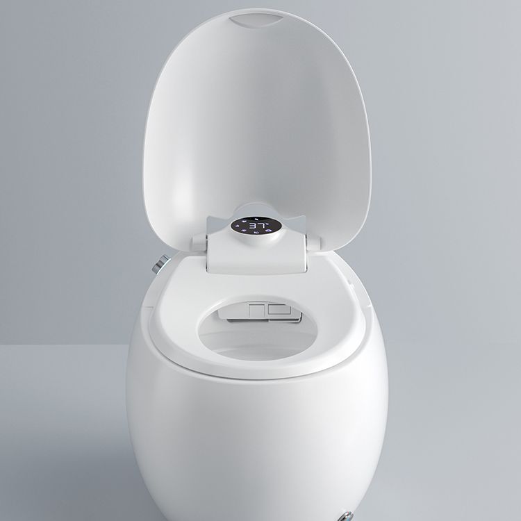Contemporary White Round Floor Mount Bidet with Heated Seat Vitreous China Bidets Clearhalo 'Bathroom Remodel & Bathroom Fixtures' 'Bidets' 'Home Improvement' 'home_improvement' 'home_improvement_bidets' 'Toilets & Bidets' 1200x1200_2b1d9e3d-66aa-4063-9f1e-92930ad6c48b