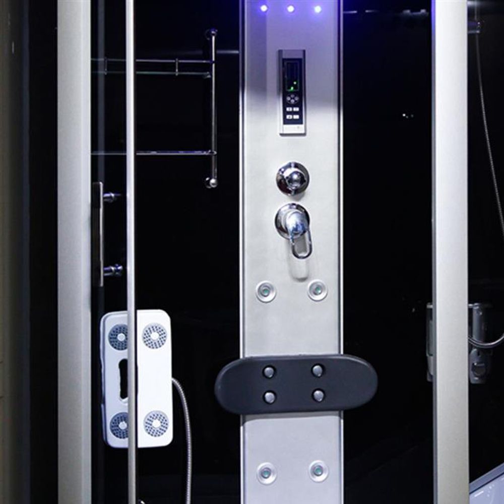 Double Sliding White Shower Kit Tinted Framed Tub & Shower Kit Clearhalo 'Bathroom Remodel & Bathroom Fixtures' 'Home Improvement' 'home_improvement' 'home_improvement_shower_stalls_enclosures' 'Shower Stalls & Enclosures' 'shower_stalls_enclosures' 'Showers & Bathtubs' 1200x1200_2b1f2f78-7566-4f9a-a7c5-3e3a7c0302c4