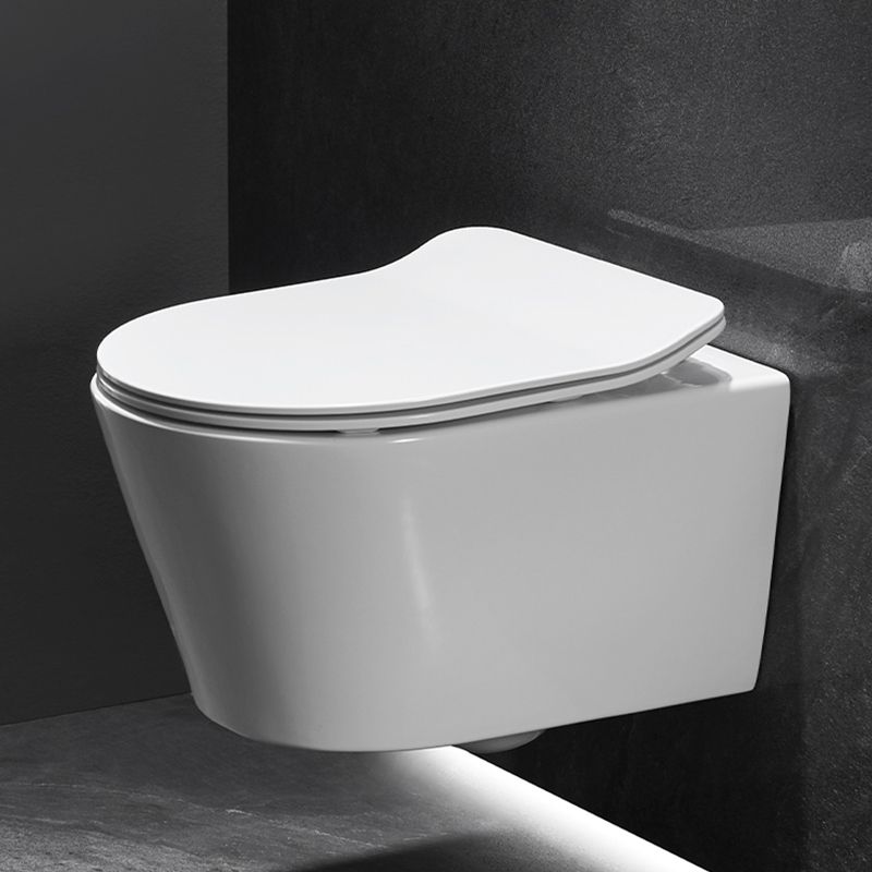 Modern Ceramic Flush Toilet Wall Mount White Toilet Bowl for Washroom Clearhalo 'Bathroom Remodel & Bathroom Fixtures' 'Home Improvement' 'home_improvement' 'home_improvement_toilets' 'Toilets & Bidets' 'Toilets' 1200x1200_2b2851f1-7cf8-4194-b0d9-722587ae418c