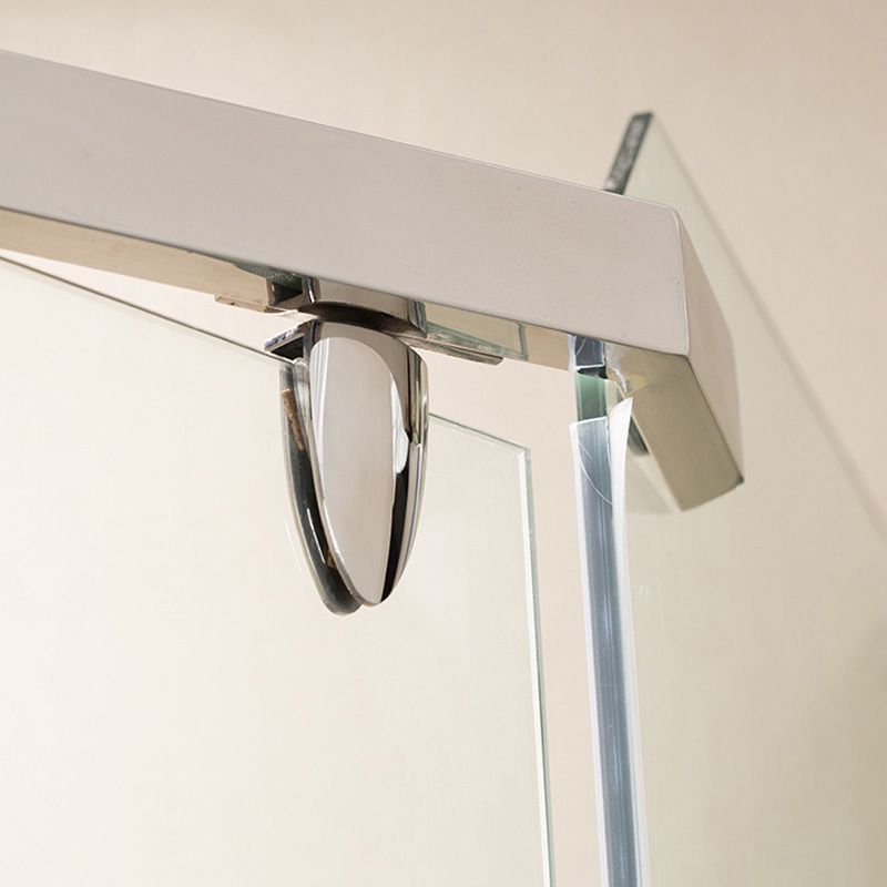 Pivot Transparent Shower Bath Door Transparent Shower Door with Door Handle Clearhalo 'Bathroom Remodel & Bathroom Fixtures' 'Home Improvement' 'home_improvement' 'home_improvement_shower_tub_doors' 'Shower and Tub Doors' 'shower_tub_doors' 'Showers & Bathtubs' 1200x1200_2b288b6d-bc12-452a-857f-e855a2ea202a