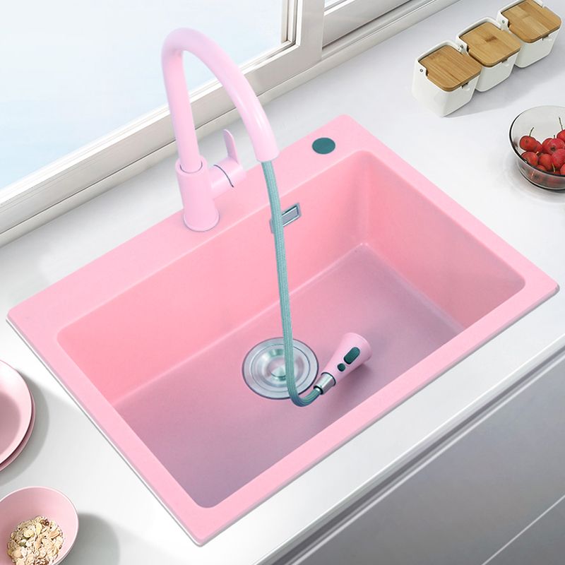 Quartz Kitchen Sink Contemporary Single Bowl Kitchen Sink with Drain Assembly Clearhalo 'Home Improvement' 'home_improvement' 'home_improvement_kitchen_sinks' 'Kitchen Remodel & Kitchen Fixtures' 'Kitchen Sinks & Faucet Components' 'Kitchen Sinks' 'kitchen_sinks' 1200x1200_2b4b6cc0-d5ba-4f5c-b6cc-ed8c1446f7fd