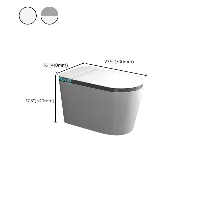 17.3" H Elongated Smart Toilet Seat Bidet of Vitreous China with Heated Seat Clearhalo 'Bathroom Remodel & Bathroom Fixtures' 'Bidets' 'Home Improvement' 'home_improvement' 'home_improvement_bidets' 'Toilets & Bidets' 1200x1200_2b833b9d-6576-4876-add1-6b5a15592f18