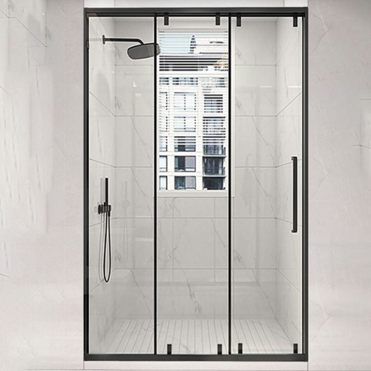 Frame Single Sliding Shower Door Transparent 8mm Tempered Shower Bath Door Clearhalo 'Bathroom Remodel & Bathroom Fixtures' 'Home Improvement' 'home_improvement' 'home_improvement_shower_tub_doors' 'Shower and Tub Doors' 'shower_tub_doors' 'Showers & Bathtubs' 1200x1200_2b984f51-efab-436c-abbf-14cc37befa8f