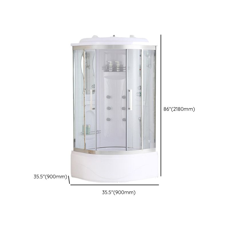 White Shower Stall Stainless Steel Shower Enclosure with Base Included Clearhalo 'Bathroom Remodel & Bathroom Fixtures' 'Home Improvement' 'home_improvement' 'home_improvement_shower_stalls_enclosures' 'Shower Stalls & Enclosures' 'shower_stalls_enclosures' 'Showers & Bathtubs' 1200x1200_2bbe674b-b9d6-4c43-baf3-39bfcd89fb3c