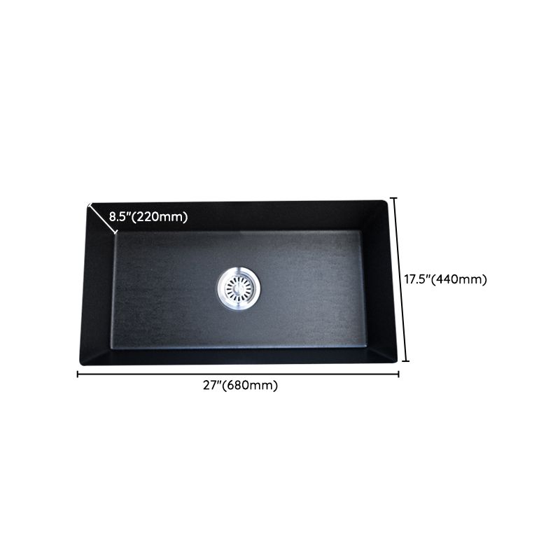 Contemporary Kitchen Sink Black Square Quartz Single Bowl without Faucet Clearhalo 'Home Improvement' 'home_improvement' 'home_improvement_kitchen_sinks' 'Kitchen Remodel & Kitchen Fixtures' 'Kitchen Sinks & Faucet Components' 'Kitchen Sinks' 'kitchen_sinks' 1200x1200_2bd43a50-7122-4e08-8c6f-efd9484d08d9
