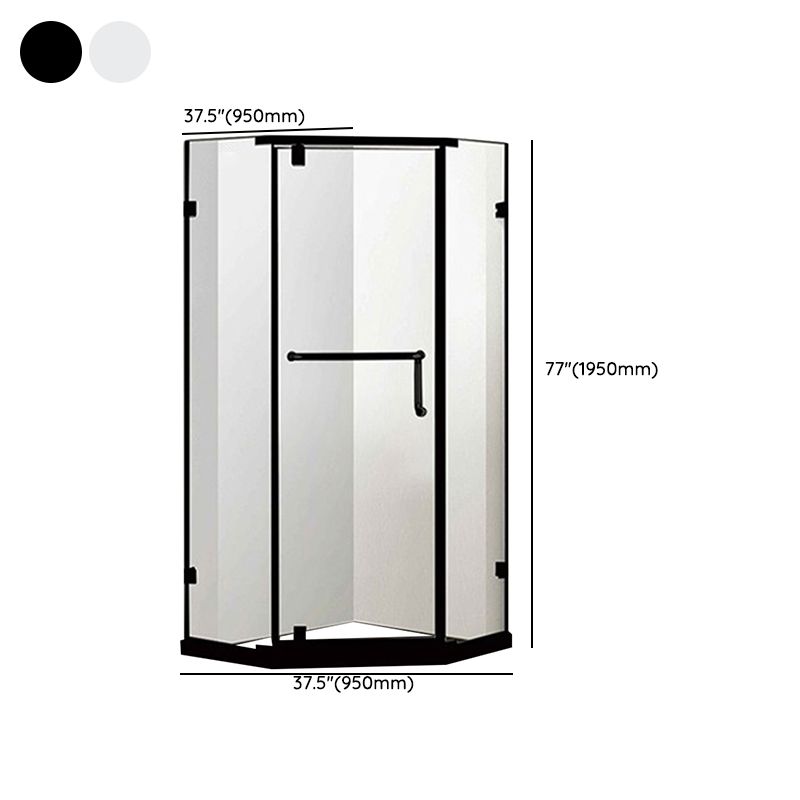 Semi-Frameless Shower Enclosure Neo-angle Tempered Glass Shower Enclosure Clearhalo 'Bathroom Remodel & Bathroom Fixtures' 'Home Improvement' 'home_improvement' 'home_improvement_shower_stalls_enclosures' 'Shower Stalls & Enclosures' 'shower_stalls_enclosures' 'Showers & Bathtubs' 1200x1200_2be1f6b0-a12b-4849-ab65-4f9ddea906eb