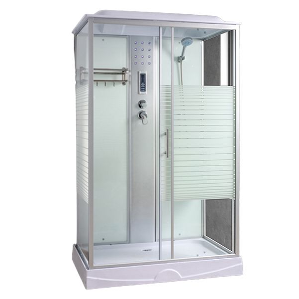 Rectangle Shower Stall Tempered Glass Shower Stall with Towel Bar Clearhalo 'Bathroom Remodel & Bathroom Fixtures' 'Home Improvement' 'home_improvement' 'home_improvement_shower_stalls_enclosures' 'Shower Stalls & Enclosures' 'shower_stalls_enclosures' 'Showers & Bathtubs' 1200x1200_2bee14ca-61de-4a37-9188-cdbd4d0c61e0