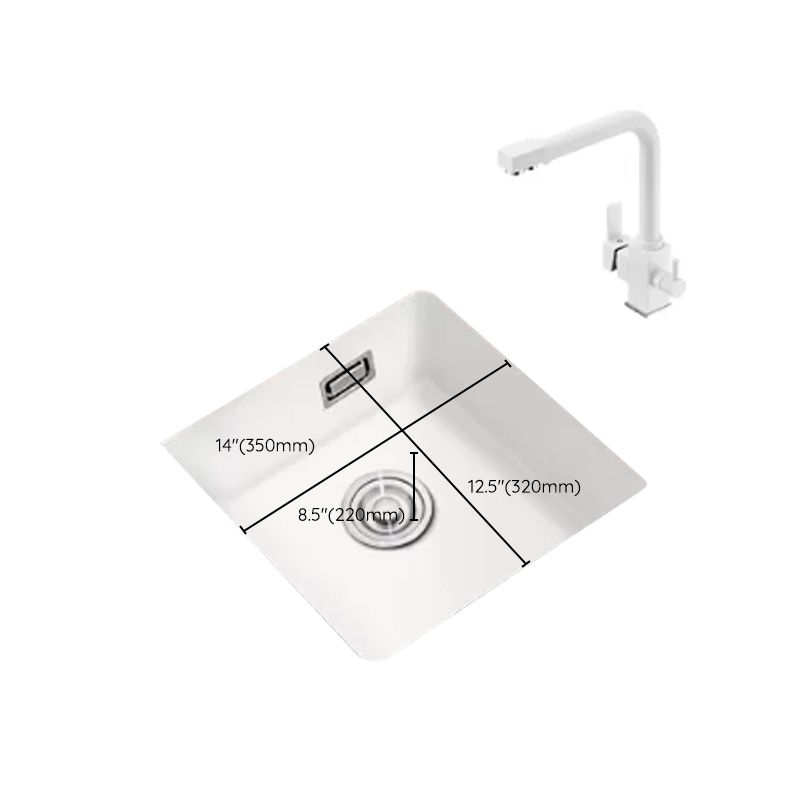 Kitchen Ceramic Sink White Pull-out Faucet Anti-spill Rectangular Sink Clearhalo 'Home Improvement' 'home_improvement' 'home_improvement_kitchen_sinks' 'Kitchen Remodel & Kitchen Fixtures' 'Kitchen Sinks & Faucet Components' 'Kitchen Sinks' 'kitchen_sinks' 1200x1200_2bf058eb-b5dc-4f03-9e95-ca389ef85a9a