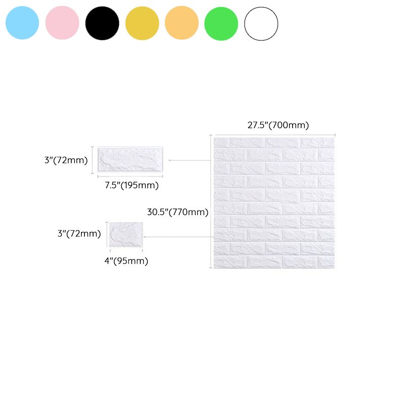 3D Faux Brick Wall Panel Peel and Press Foam Living Room Waterproof Wall Ceiling Clearhalo 'Flooring 'Home Improvement' 'home_improvement' 'home_improvement_wall_paneling' 'Wall Paneling' 'wall_paneling' 'Walls & Ceilings' Walls and Ceiling' 1200x1200_2c0355e4-92e5-41fc-a3fb-e9df41fe1bce