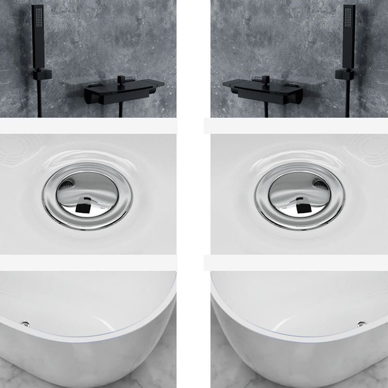 Modern Acrylic Bathtub Freestanding Soaking Bathtub with Drain Bathtub and Overflow Hole Clearhalo 'Bathroom Remodel & Bathroom Fixtures' 'Bathtubs' 'Home Improvement' 'home_improvement' 'home_improvement_bathtubs' 'Showers & Bathtubs' 1200x1200_2c13ec93-8194-4264-aa3d-bf340cf4380d