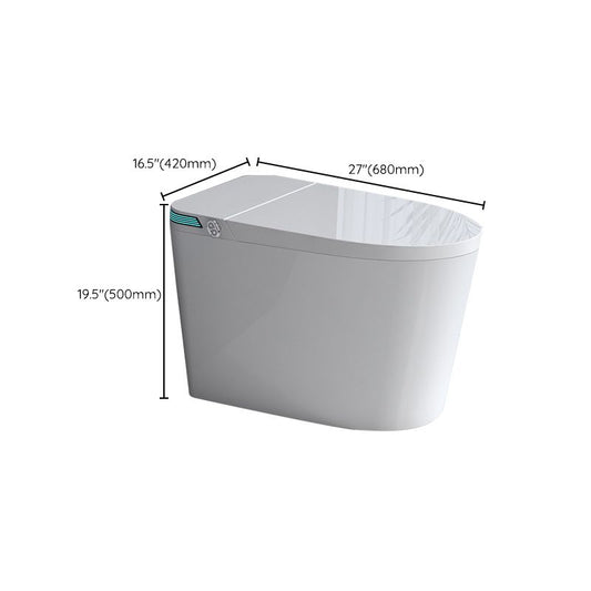 Contemporary 19.6" H White Electronic Toilet Elongated Bidet Seat Clearhalo 'Bathroom Remodel & Bathroom Fixtures' 'Bidets' 'Home Improvement' 'home_improvement' 'home_improvement_bidets' 'Toilets & Bidets' 1200x1200_2c1d631c-3239-4233-ab76-8c77a371def3