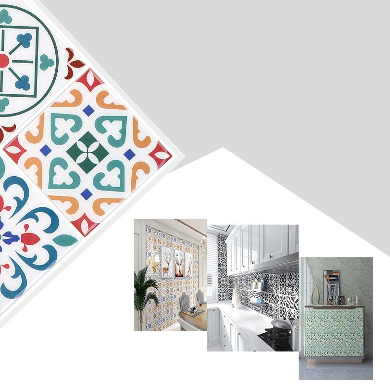 Square Print Plastic Peel & Stick Tile Field Tile for Backsplash Wall Clearhalo 'Flooring 'Home Improvement' 'home_improvement' 'home_improvement_peel_stick_blacksplash' 'Peel & Stick Backsplash Tile' 'peel_stick_blacksplash' 'Walls & Ceilings' Walls and Ceiling' 1200x1200_2c22be96-3c2a-467e-8dc7-5234d83a1f1e