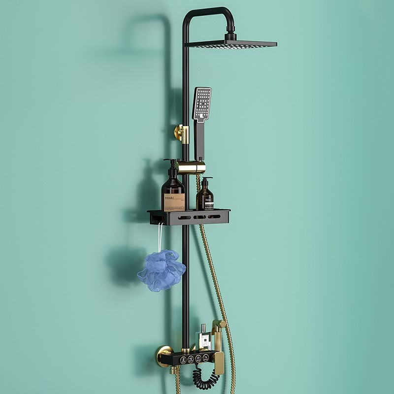 Modern Shower System Metal Adjustable Shower Head Wall Mounted Shower Head Combo Clearhalo 'Bathroom Remodel & Bathroom Fixtures' 'Home Improvement' 'home_improvement' 'home_improvement_shower_faucets' 'Shower Faucets & Systems' 'shower_faucets' 'Showers & Bathtubs Plumbing' 'Showers & Bathtubs' 1200x1200_2c230fd3-1cf8-4ccf-a2c4-4656b8b33d17