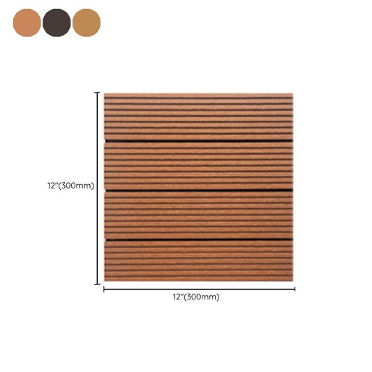 Contemporary Engineered Floor Tile Wire Brushed Click Lock Wooden Floor for Patio Garden Clearhalo 'Flooring 'Hardwood Flooring' 'hardwood_flooring' 'Home Improvement' 'home_improvement' 'home_improvement_hardwood_flooring' Walls and Ceiling' 1200x1200_2c25f82e-c97f-4630-90cd-4ae172187c66