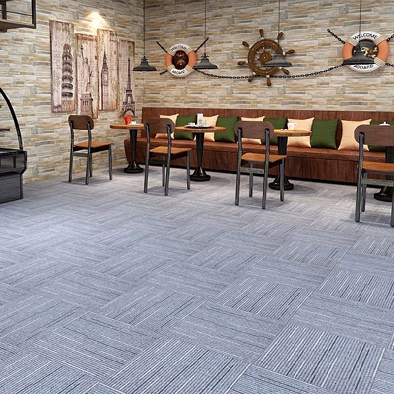 Stripe Print Carpet Floor Tile Level Loop Non-Skid Loose Lay Office Room Carpet Tile Clearhalo 'Carpet Tiles & Carpet Squares' 'carpet_tiles_carpet_squares' 'Flooring 'Home Improvement' 'home_improvement' 'home_improvement_carpet_tiles_carpet_squares' Walls and Ceiling' 1200x1200_2c2778a2-2f00-4aa4-b0e8-f29172d5a040