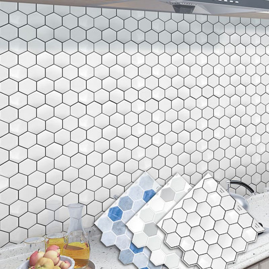 Peel and Stick Tiles Hexagonal Waterproof PVC Peel & Stick Mosaic Tile for Shower Clearhalo 'Flooring 'Home Improvement' 'home_improvement' 'home_improvement_peel_stick_blacksplash' 'Peel & Stick Backsplash Tile' 'peel_stick_blacksplash' 'Walls & Ceilings' Walls and Ceiling' 1200x1200_2c3de32a-f21b-42ac-aebe-ca208470c0b4