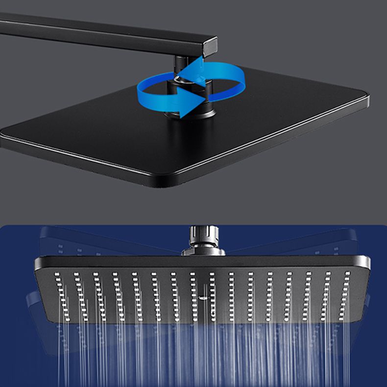 Modern Rectangle Shower Head Combo Standard Spray Pattern with Handheld Shower Head Clearhalo 'Bathroom Remodel & Bathroom Fixtures' 'Home Improvement' 'home_improvement' 'home_improvement_shower_heads' 'Shower Heads' 'shower_heads' 'Showers & Bathtubs Plumbing' 'Showers & Bathtubs' 1200x1200_2c454fad-2a33-4cd8-9650-bfb345acd9ab