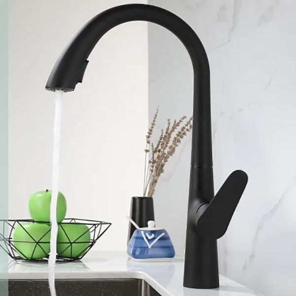 Modern Bar Faucet Brass with Pull out Sprayer Swivel Spout Bar Prep Kitchen Faucet Clearhalo 'Home Improvement' 'home_improvement' 'home_improvement_kitchen_faucets' 'Kitchen Faucets' 'Kitchen Remodel & Kitchen Fixtures' 'Kitchen Sinks & Faucet Components' 'kitchen_faucets' 1200x1200_2c45dfbf-28fc-485b-806d-05d391960f9a