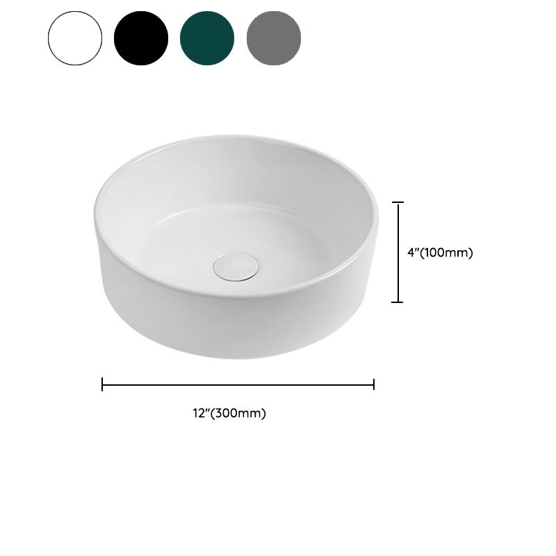Modern Vessel Sink Round Porcelain with Faucet Vessel Lavatory Sink Clearhalo 'Bathroom Remodel & Bathroom Fixtures' 'Bathroom Sinks & Faucet Components' 'Bathroom Sinks' 'bathroom_sink' 'Home Improvement' 'home_improvement' 'home_improvement_bathroom_sink' 1200x1200_2c52911b-98d8-4099-bc53-74330f2703c3