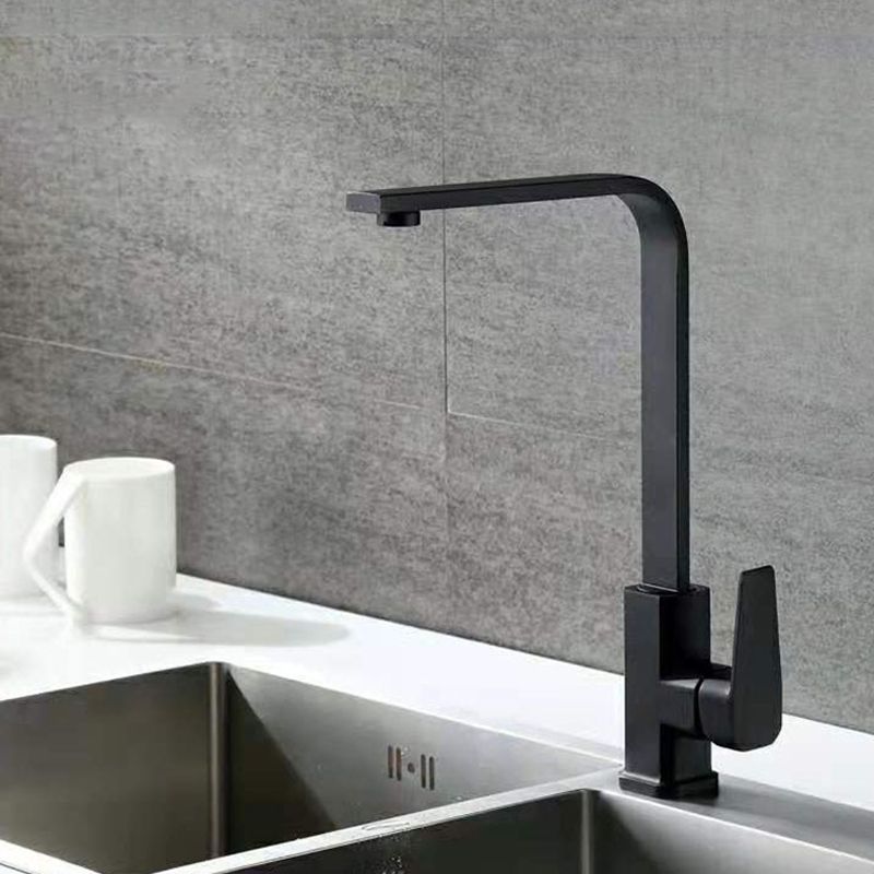 Modern 1-Handle Faucet with Water Dispenser Copper Standard Kitchen Faucet Clearhalo 'Home Improvement' 'home_improvement' 'home_improvement_kitchen_faucets' 'Kitchen Faucets' 'Kitchen Remodel & Kitchen Fixtures' 'Kitchen Sinks & Faucet Components' 'kitchen_faucets' 1200x1200_2c541f22-2c91-413c-8db5-59910a823b65