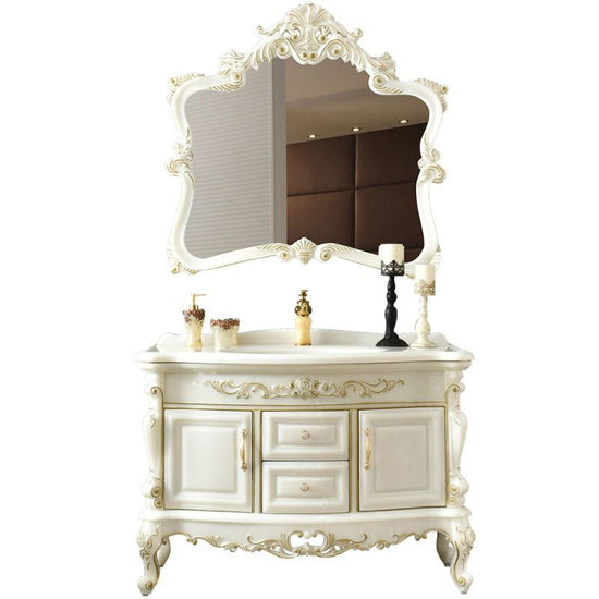 Luxury Bathroom Vanity Set Single Sink Drawers 2 Doors Bathroom Vanity ...